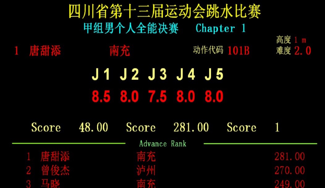 Програмное обиспичение Судейская система для прыжков в воду